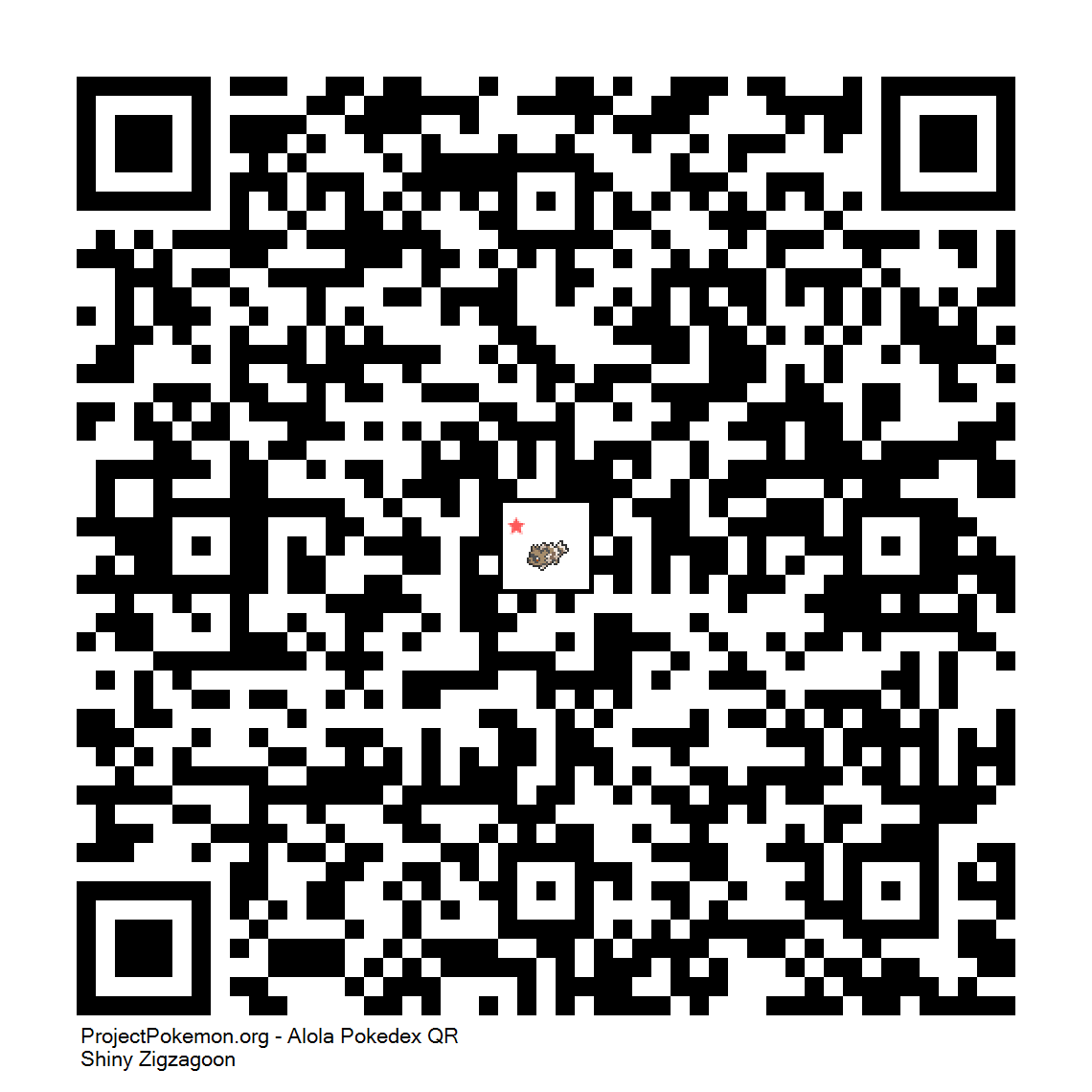 Cdigo QR de Zigzagoon variocolor